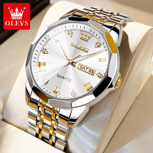 9931 Business Fashion Double Calendar Quartz Watch Waterproof Men's Watch QXMY00036