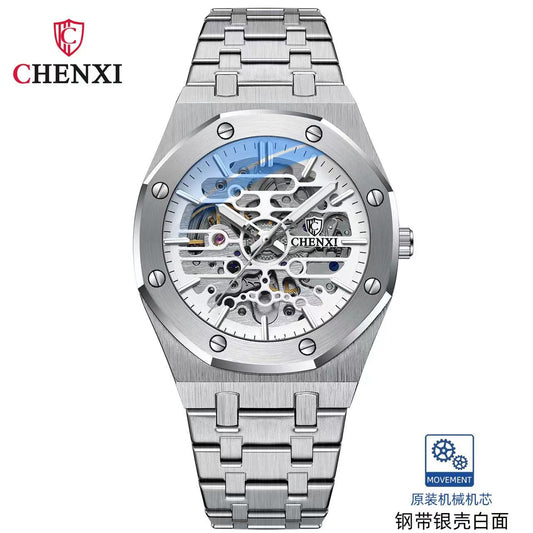 Fashion Waterproof 30m Skeleton Automatic Mechanical Watch 44