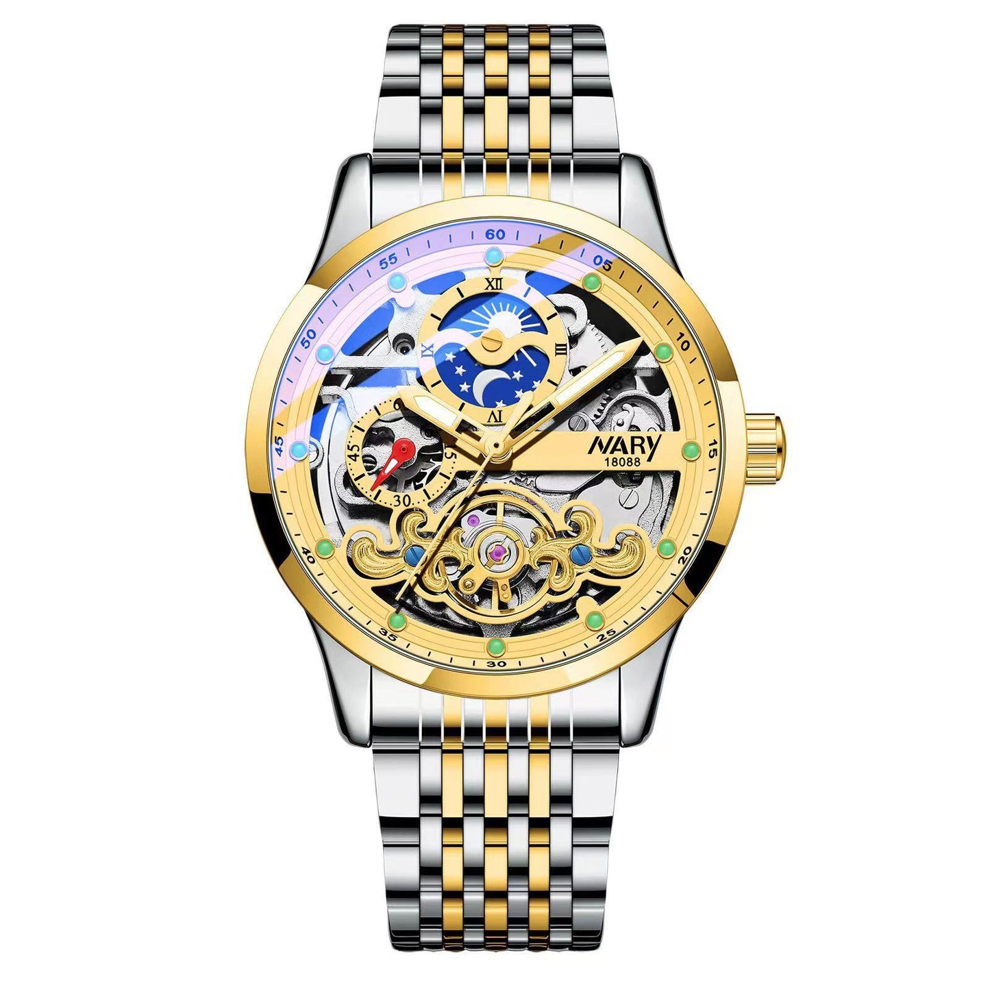 Fashion high-end luminous waterproof steel band fully automatic mechanical watch 28